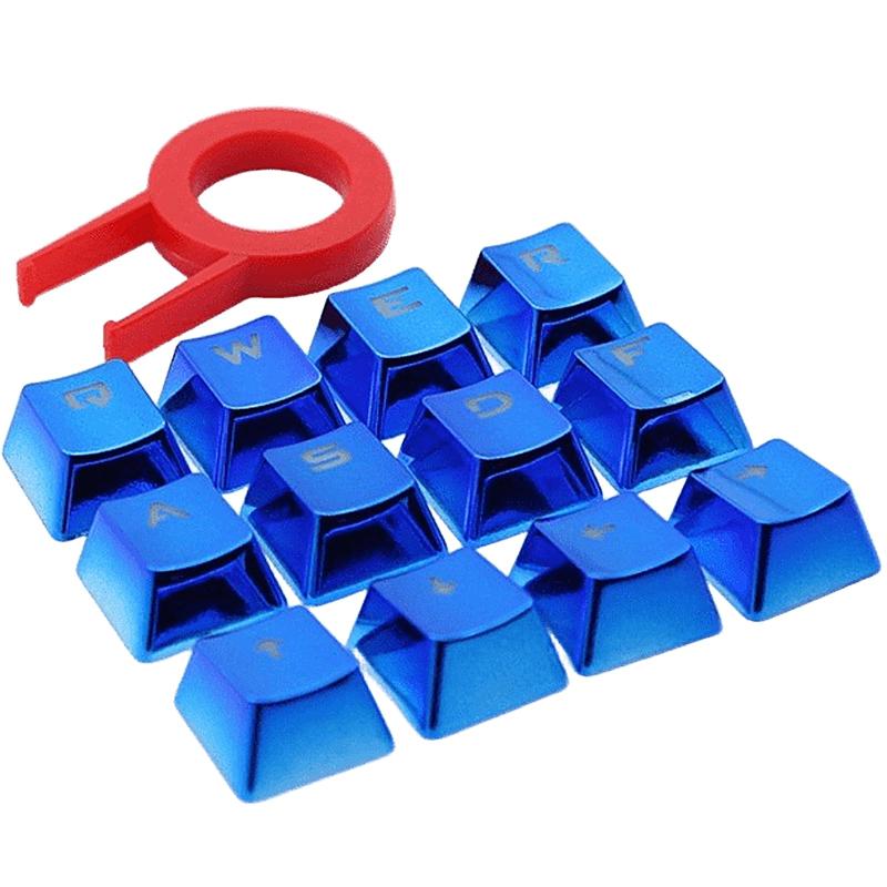 Silver ＆ Style ゲーミング キーキャップ メタリック 赤 青 WASD 矢印 MX軸 メタル キートップ交換