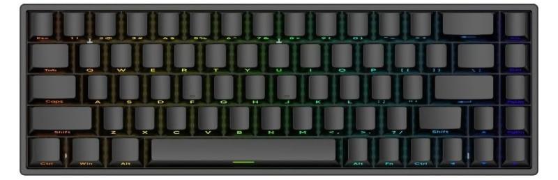 CAROTMAS MARS68 SE ラピッドトリガー 磁気スイッチ ゲーミングキーボード バックライト非搭載 メカニカルキーボード TKL 68キー 英語配列 ホットスワップ 有線 MARS 68 RT精度0.01 ポーリングレート80