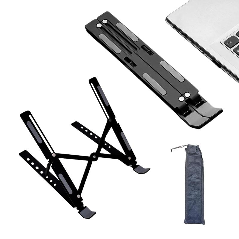 EatnMgan ノートパソコンスタンド 7段階調整 アル 折りたたみ式 軽量 放熱 滑り止め 人間工学 姿勢改善..