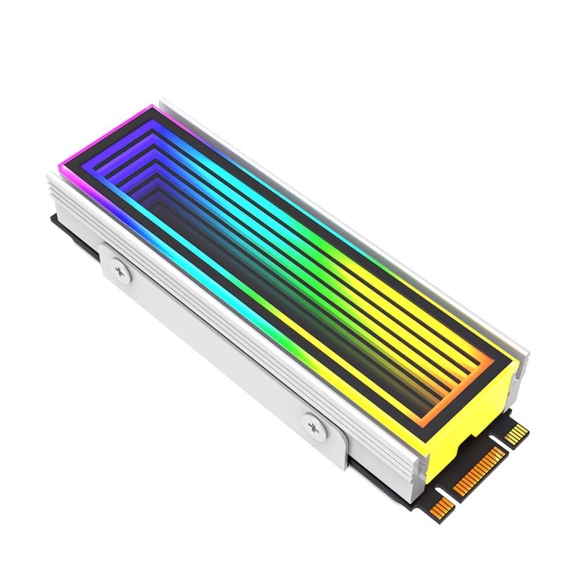 【スモールラボ】M.2 SSD ヒートシンク LED ARGB 5v 3pin ミラー