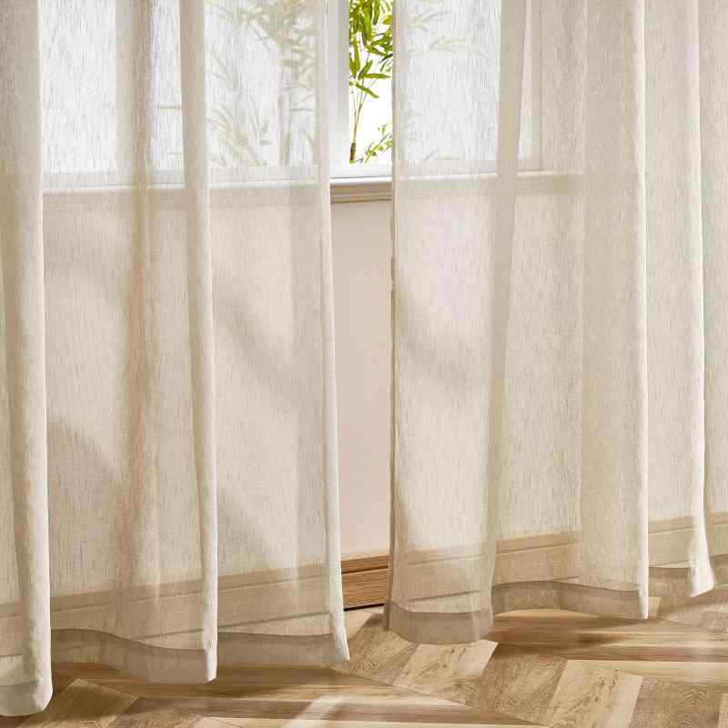 Topfinel レースカーテン UVカット 半遮像 遮熱 断熱 省エネ 北欧 おしゃれ 無地