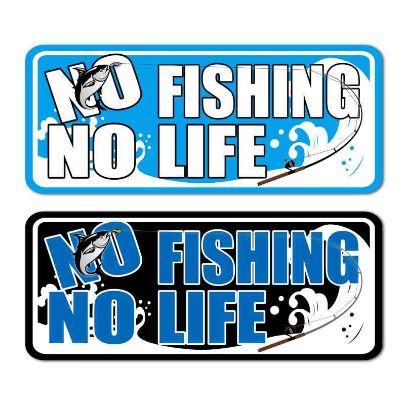 オリジナルデザインストア 【NO FISHING NO LIFE】 釣りステッカー フィッシング キャンプ アウトドア..