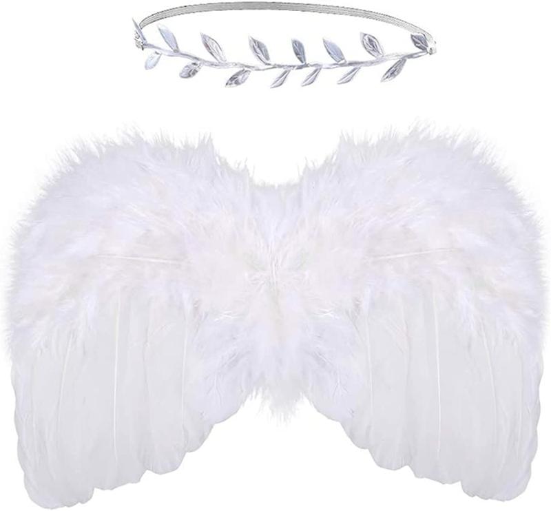 [YFFSFDC] 天使の羽 赤ちゃん ベビー ヘアバンドと天使羽 寝相アート可愛い エンジェルセット コスチ