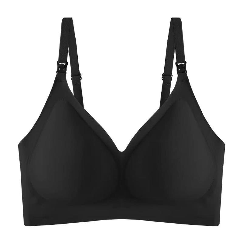 [Uroi] 授乳ブラ レディース 前開き マタニティブラ 片手で簡単授乳 ノンワイヤー シームレス 授乳ブラジャー マタニティ ナイトブラ 産前 産後 授乳服 出産祝い