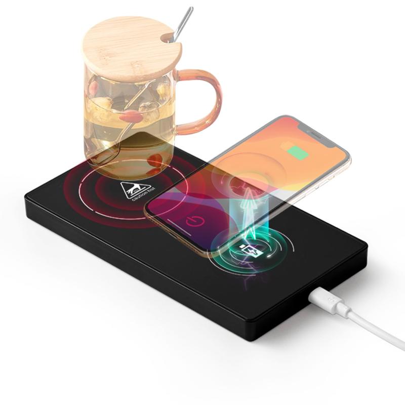 「55℃恒温＆逆充電」 MACOLAUDER カップウォーマー 保温コースター コーヒーカップウォーマー 家庭用 ..