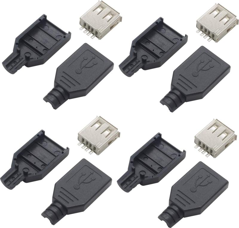 オーディオファン USB 自作コネクタ 各種 タイプA タイプB miniUSB microUSB オス メス USBケーブル 自作 USB2.0