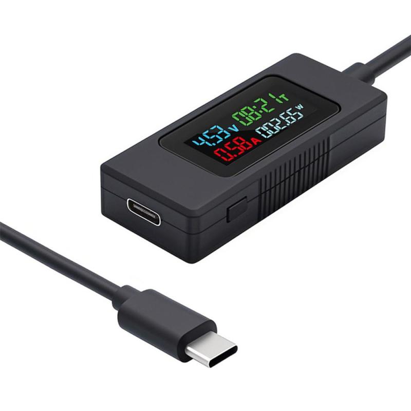 Cablecc USB-C テスター 充電器 検出器 タイプC 電圧 電流 電力容量 動作時間 電流計 電圧計 デジタルマルチメーター USB ケーブル