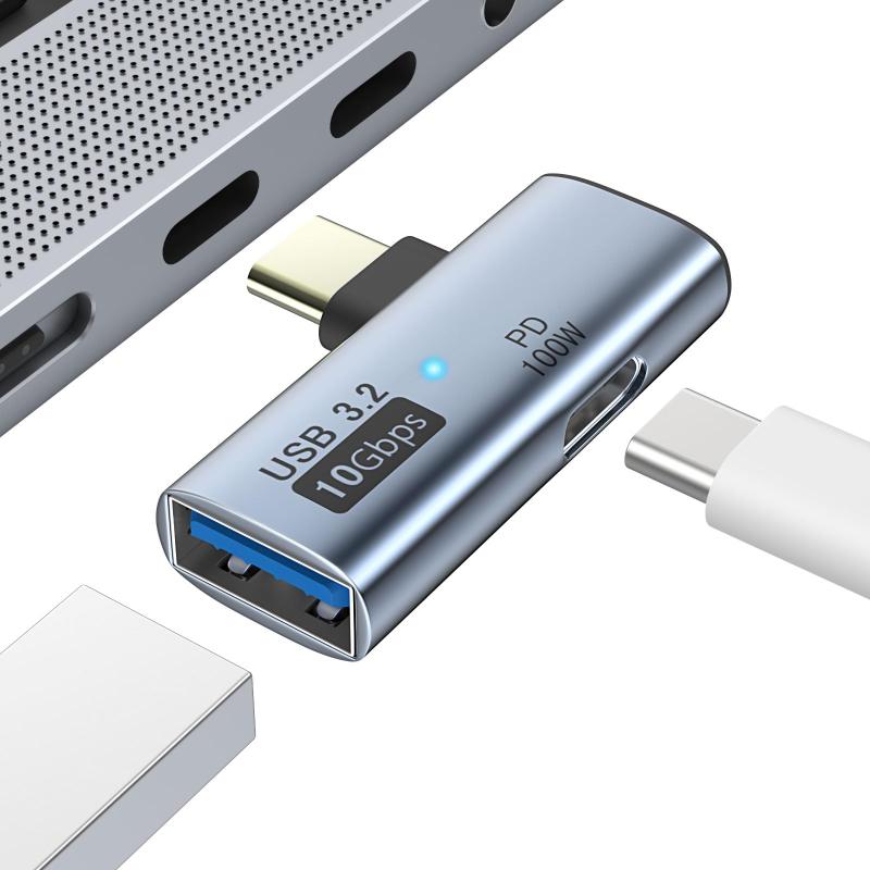 MoKo Type-C 変換アダプタ USB-C OTGアダプター USB4.0 TPEケーブル式 240W PD急速充電 40Gbps高速データ転送 フラッシュメモリー/カードリーダ/キーボード/イヤホン/カメラなどOTG機能対応 8K/4K/2K/6