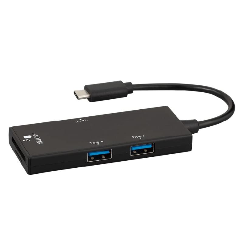 ナカバヤシ Digio2 USBハブ USB3.2Gen1 Type-C 3ポート & SD カードリーダー