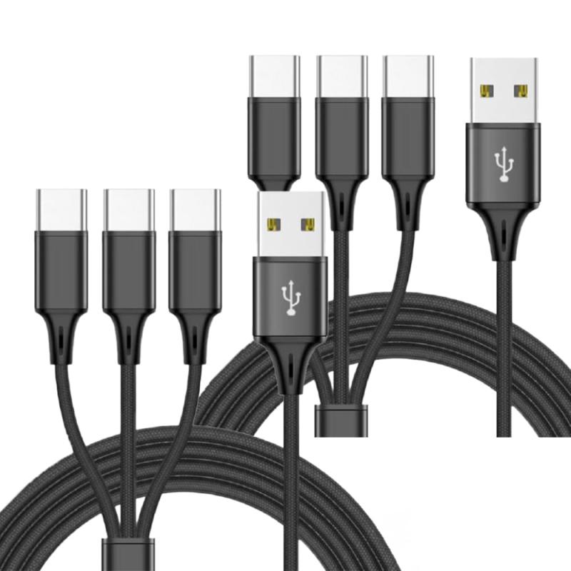 [幕末] 充電ケーブル タイプC 3本 Type C USB Type-C USB-C ナイロン編み ケーブル...