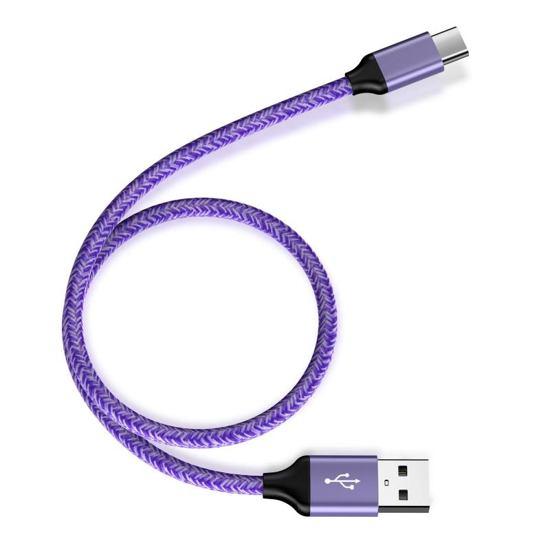 USB Type C ケーブル 50CM 3A急速充電 QC3.0対応 タイプc充電ケーブル 高耐久 ナイロン iPhone 15充電用 USB A to USB C ケーブル タイプc 充電ケーブル iPhone15シリーズ、Xperia XZ/XZ2