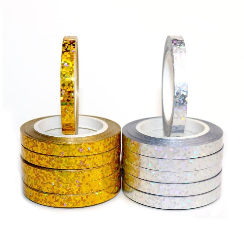 YFFSFDC カーリングリボン 10巻セット 長10m*幅5mm ピカピカ バルーンリボン 風船用 ラッピング用品 パ..