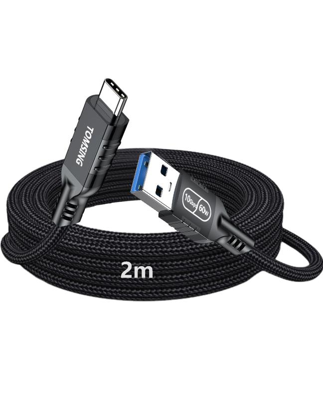 USB Type C ケーブル USB A to USB C 5m 3.2 3A/60W 急速充電 5Gbps 高速データ転送 高耐久 ナイロン編み 断線防止 充電ケーブル for iPhone 16 / 15 /iPad Pro/MacBook/Gal