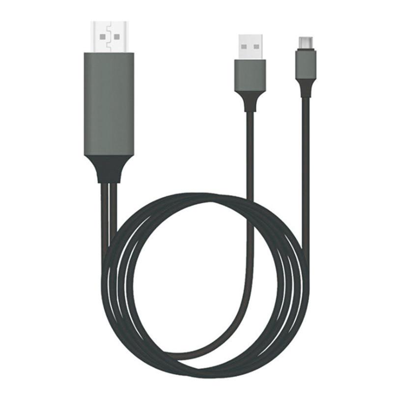 和宅優品 USB C HDMIケーブル Type-C to HDMI変換 4K対応 2m MacBook対応 iPad Pro用 iPhone 15互換 Galaxy Surface テレビ モニター プロジェクター用 挿すだけ簡単接続