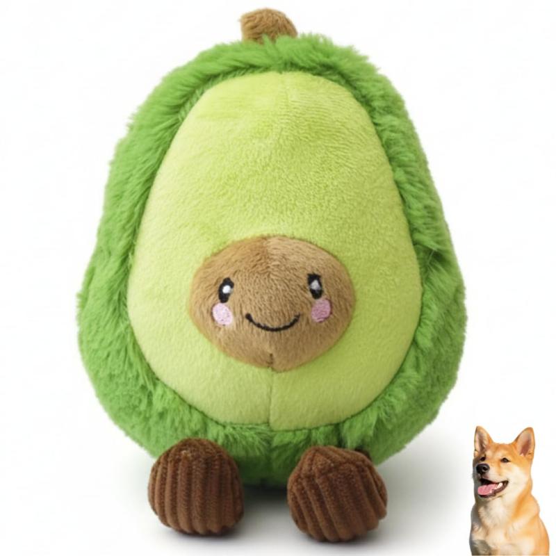 INEKOAGUA 犬 おもちゃ ぬいぐるみ 噛む おもちゃ 鳴るおもちゃ 音が出る 丈夫 柔らかい 歯ぎしり ストレス解消 運動不足 室内 遊び 中型犬 小型犬 (ニンジン/アボカド/バナナ)
