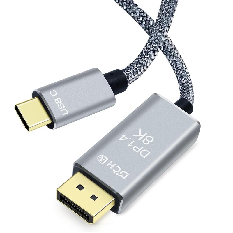 DCHAV 8K USB C DisplayPort ケーブル USB 3.1 Type-C DP 1.4 変換 USB タイプC ディスプレイポート ケーブル 8K 60Hz 4K 144Hz 4K 120Hz 2K 165Hz Thunderbolt