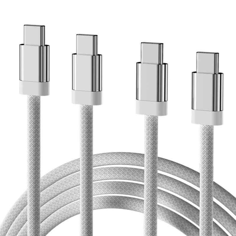 【2本セット】USB C ケーブル【1.2m+1.2m/PD対応 60W急速充電】タイプc ケーブル データ転送 断線防止 高耐久ナイロン 映像出力不可 iPhone 16/16e/iPhone 15 充電 MacbookPro/iPad Pro&amp