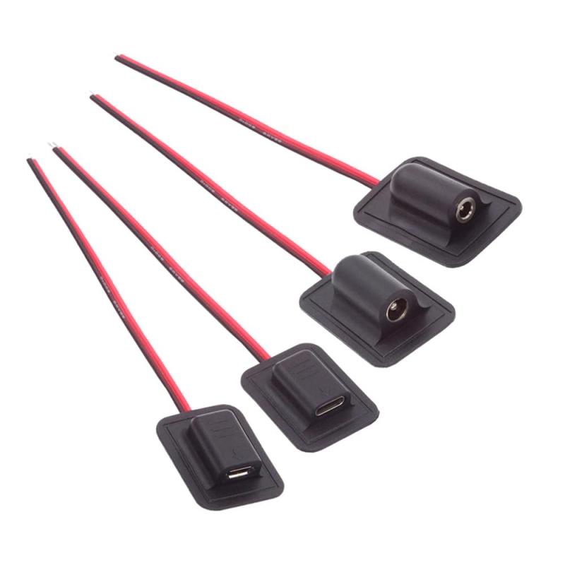 Cablecc Type-C Micro-USB 電源延長ケーブル バックパック充電電気加熱パッド用