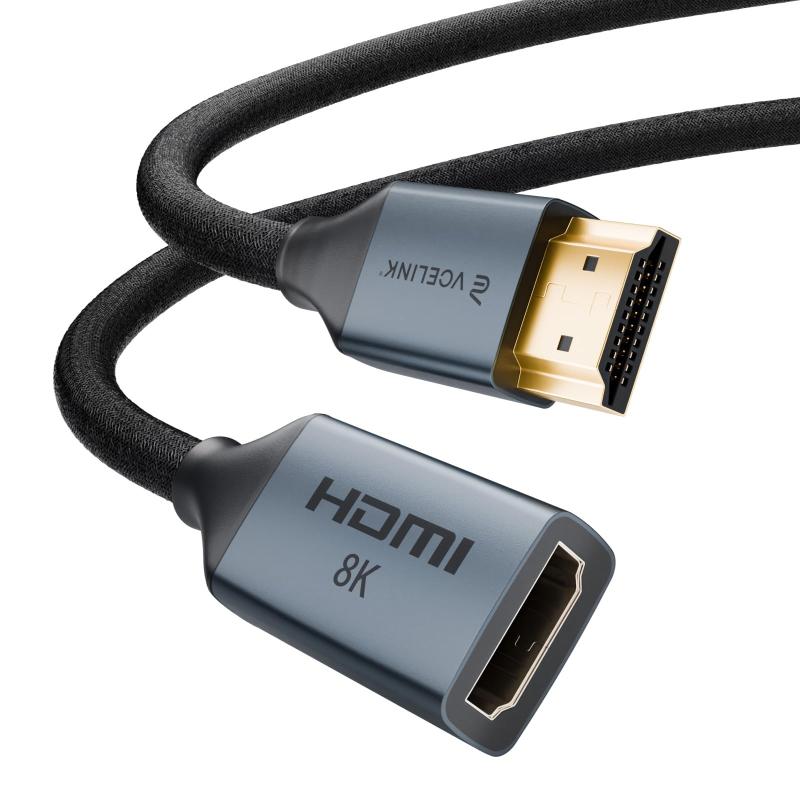 VCELINK 8K HDMI延長ケーブル0.6フィート、HDMI 2.1