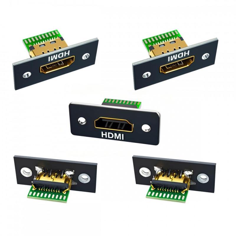 CY 5個/セット DIY OEM HDMI 8K タイプA メスソケットコネクタレセプタクル パネルマウントはんだタイプ
