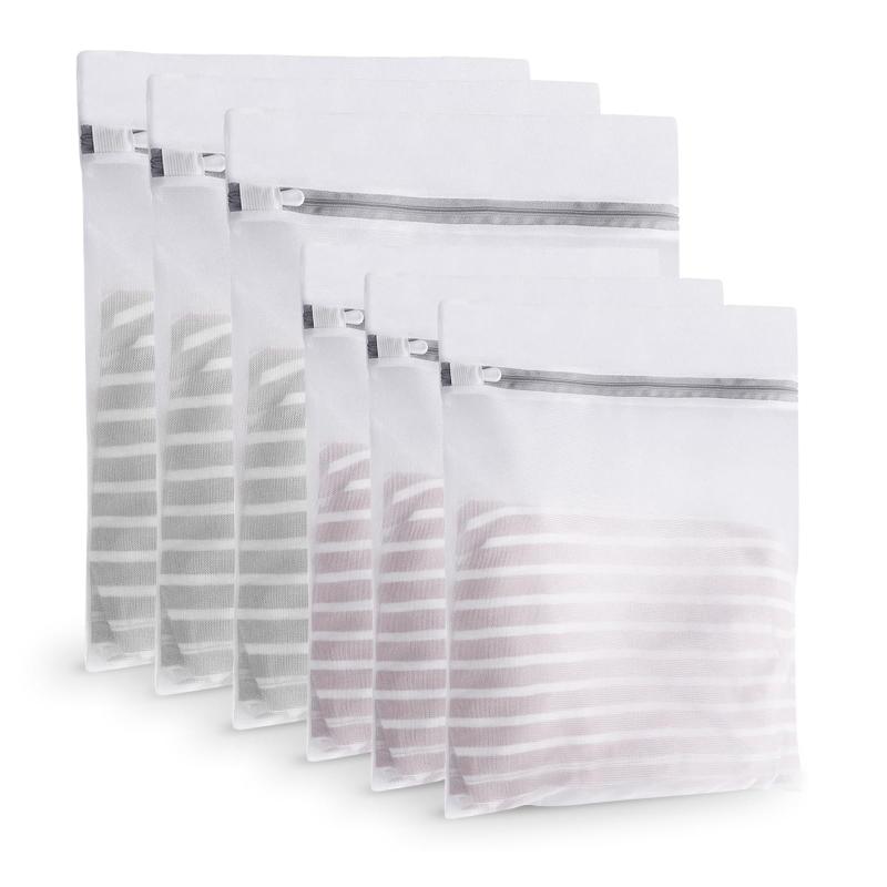 SAPASLIFE 洗濯ネット ランドリーネット 角型 6枚セット【3大40x50cm+3中30x40cm】 洗剤ネット ネットバッグ ランドリー バッグ 収納ネット 洗濯マグネシウムネット 丈夫 耐久性 ファスナー 細かい