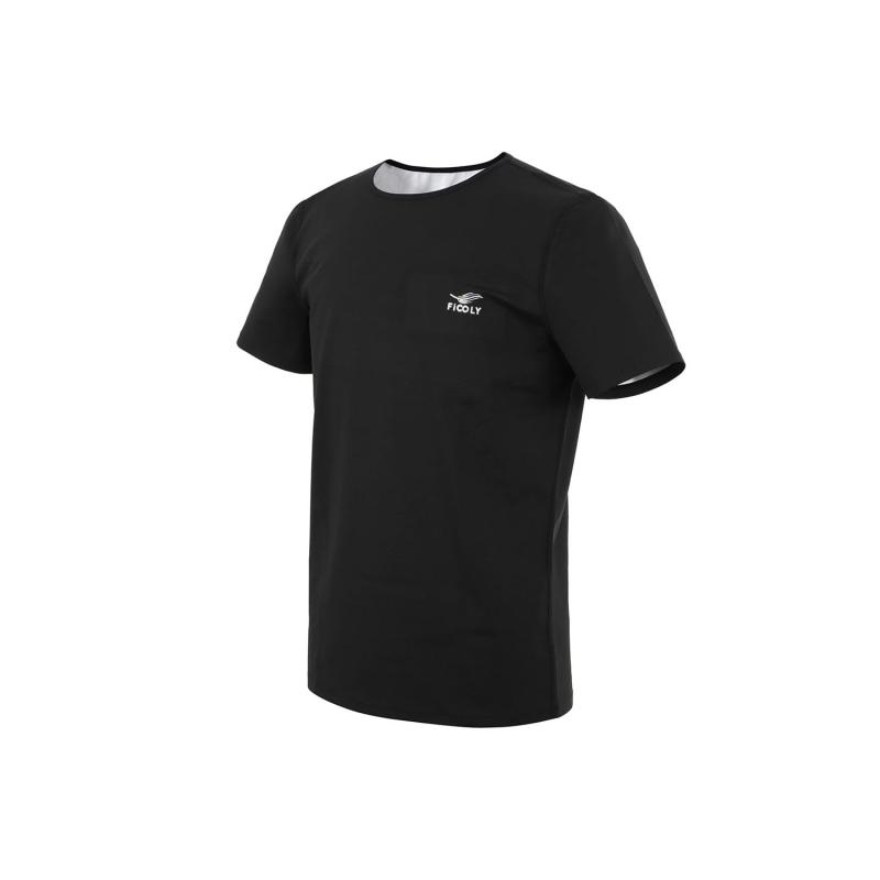 [FiCOLY] サウナスーツ 半袖 メンズ 発汗 洗える 大きいサイズ インナー 筋トレ ランニング tシャツ サウナ スーツ FSTM-2