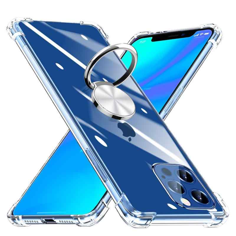 iPhone 用ケース リング付き 透明 耐衝撃 TPU クリアケース 車載ホルダー対応 全面保護 アイフォン用カバー レンズ保護 軽量 薄型 衝撃防止 カーマウントホルダー 黄変防止 スクラッチ防止 擦(3.0)