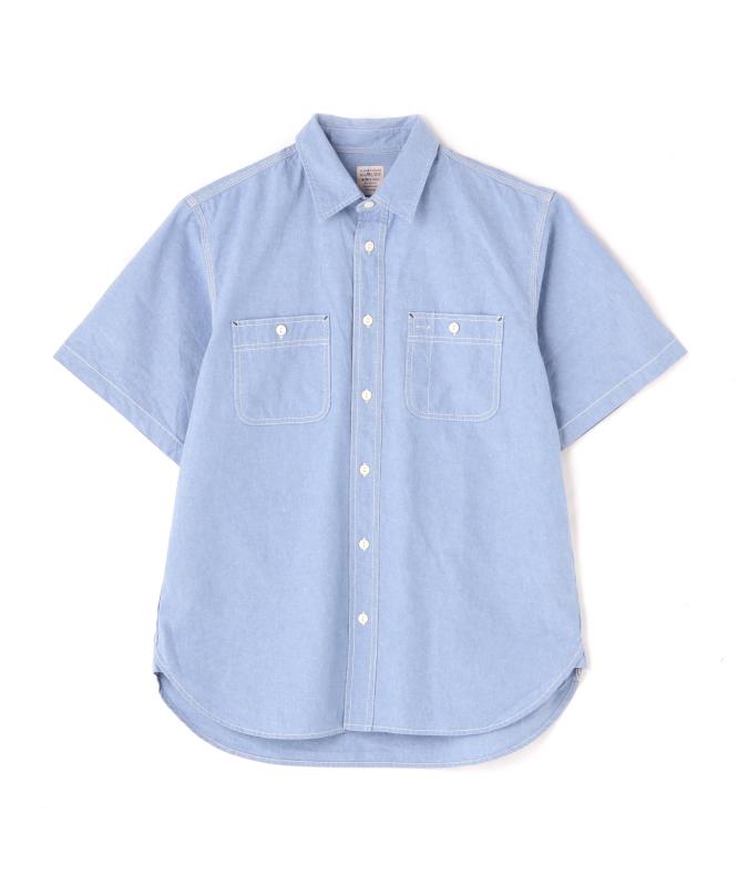 [Avirex] [アヴィレックス] DAILY デイリー BASIC CHAMBRAY S S SHIRT ベーシック シャンブレー 半袖 シャツ メンズ 783-3923003