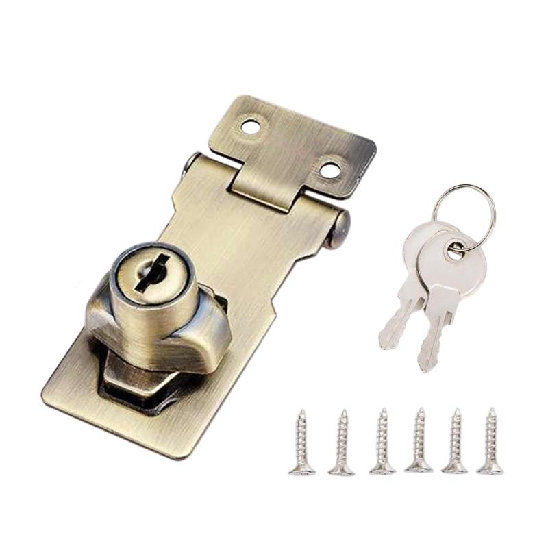 YFFSFDC ドアロック 引き出しロック 防犯 ドア 補助錠 鍵 ロックカムロックゲート ネジ穴式 掛け金 棚 ..