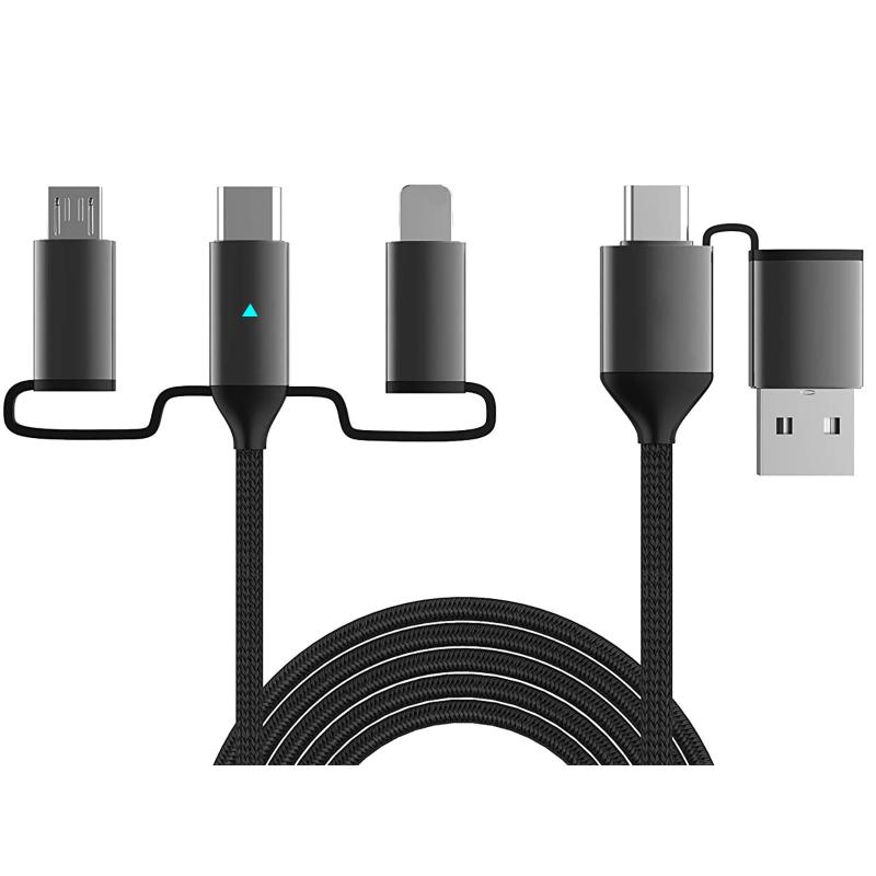 Sisyphy USB C 充電ケーブル【6in1 PD60W急速充電 480Mbpsデータ転送】 USBA+C 変換アダプタ ph0ne/タイプC/マイクロ 一本多役 3in1 多機種対応 Surface/Galaxy対応