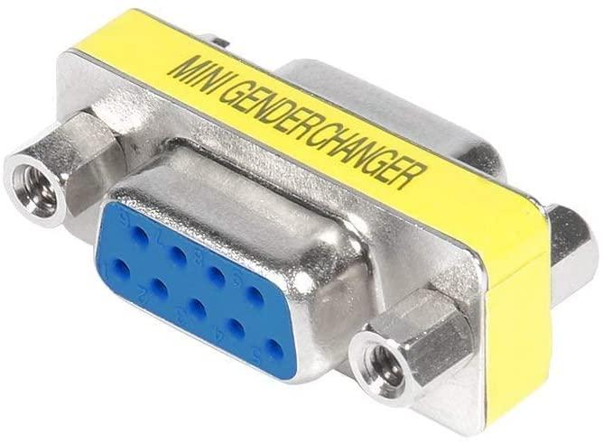 小型アダプタ D-Sub9ピンメス - D-Sub9ピンメス DB9メス - DB9メス D-SUB アダプタ (9ピン メス - メス) DB9 ジェンダーチェンジャ RS232 シリアル通信用 コネクタ
