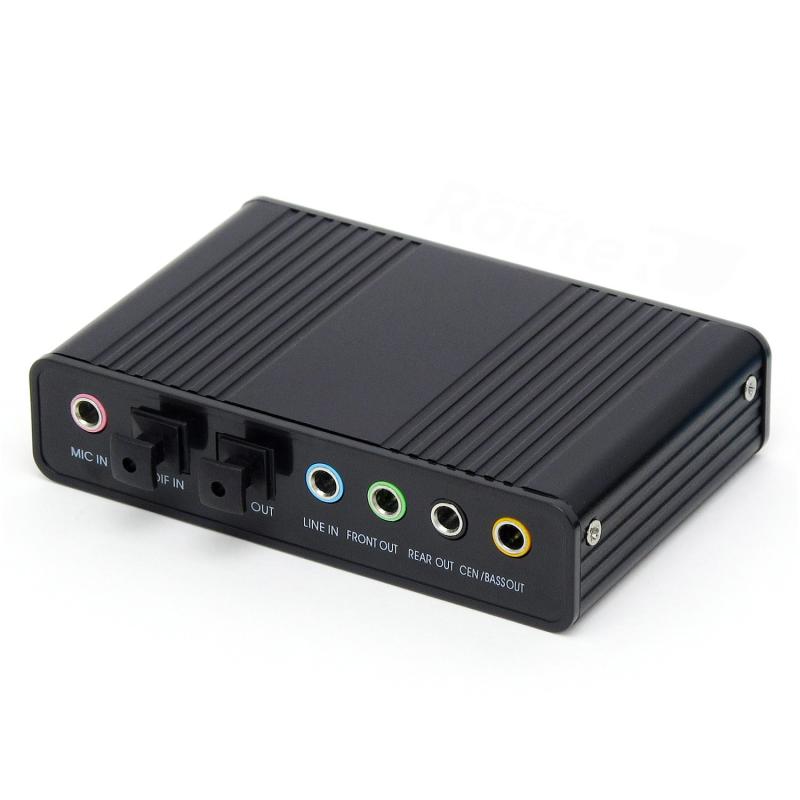 ルートアール USB to 5.1ch オーディオ アダプタ 光デジタルオーディオケーブル付属 RA-AUD51xO