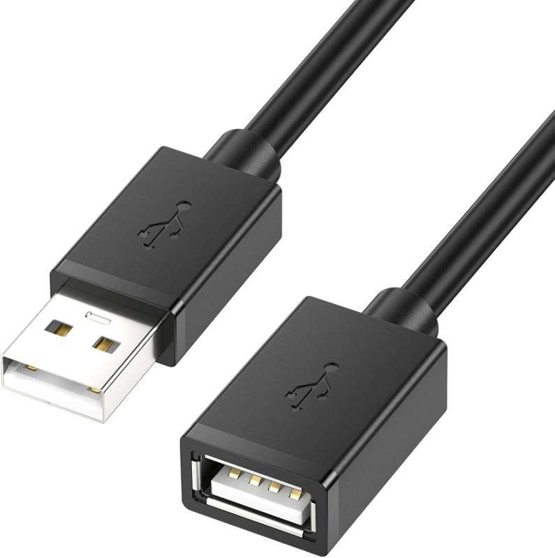 QISI USB 延長ケーブル USB2.0 延長コード 0.5m 1m 1.5m 2m 3m 5m 8m 10m 15m 20m 25m 30m高速データ転送 増圧版 タイプAオス-メス ウェブカメラ プリンター 監視カメラ 延長用