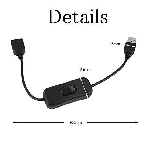 Cable Factory 【 ON/OFF スイッチ付 USB 延長 ケーブル 】 USB A 延長ケーブル M to F オス メス オン/オフ スイッチ 機能付 USBCa