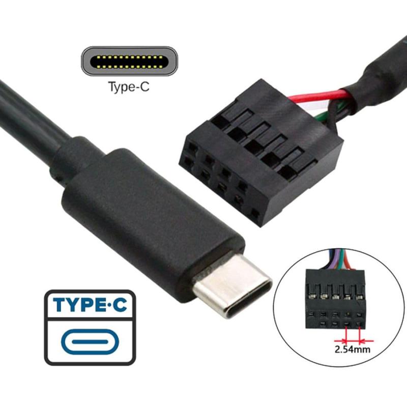 chenyang USB 2.0 9ピン 10ピン マザーボードヘッダー - ミニUSB 5ピン データケーブル 0.5M