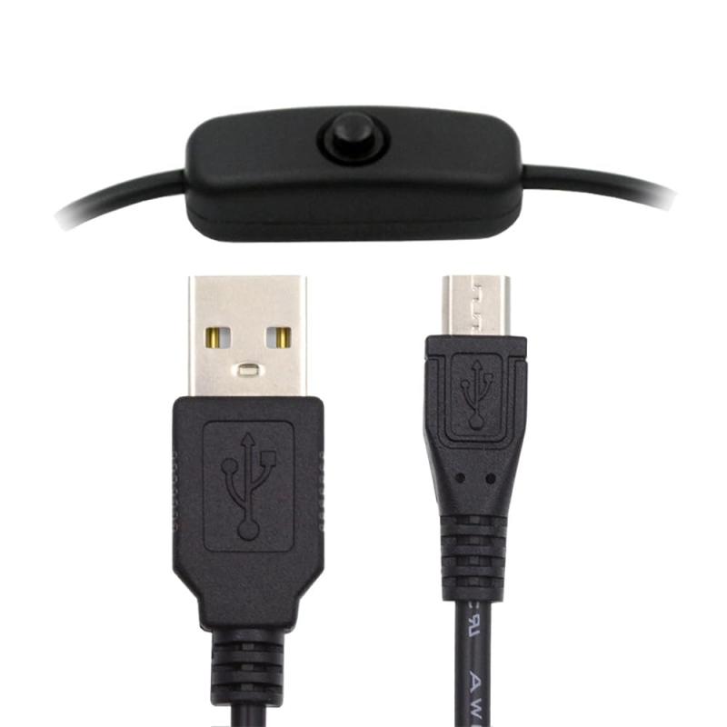 xiwai Micro USB-C エクステンダー Type-C USB2.0 - Type-A スイッチ延長ケーブル オン/オフ電源ボタン付き DC 5V LED ストリップ デスクランプ ファン用