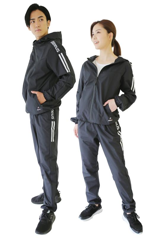 [Rizeus] ダイエットトレーナー監修 メンズ レディース サウナスーツ スポーツウェア ランニングウェア 上下セット ダイエット 着るサウナで自己燃焼を高めろ 爆汗で筋トレやランニングに