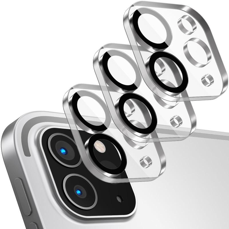 Uneawit カメラフィルム iPad カメラ保護 ガラスレンズフィルム iPad Pro 11 / 12.9/13インチ 2018/2020/2021/2022 2024 レンズカバー カメラカバー レンズ保護カバー カメラ保護フィルム 超高硬度9H