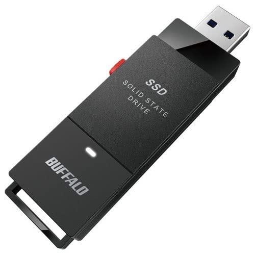 バッファロー ( BUFFALO ) PC対応 USB3.2(Gen2) TV録画 スティック型SSD 500GB ブラック Type-C付属 SSD-SCT500U3-BA