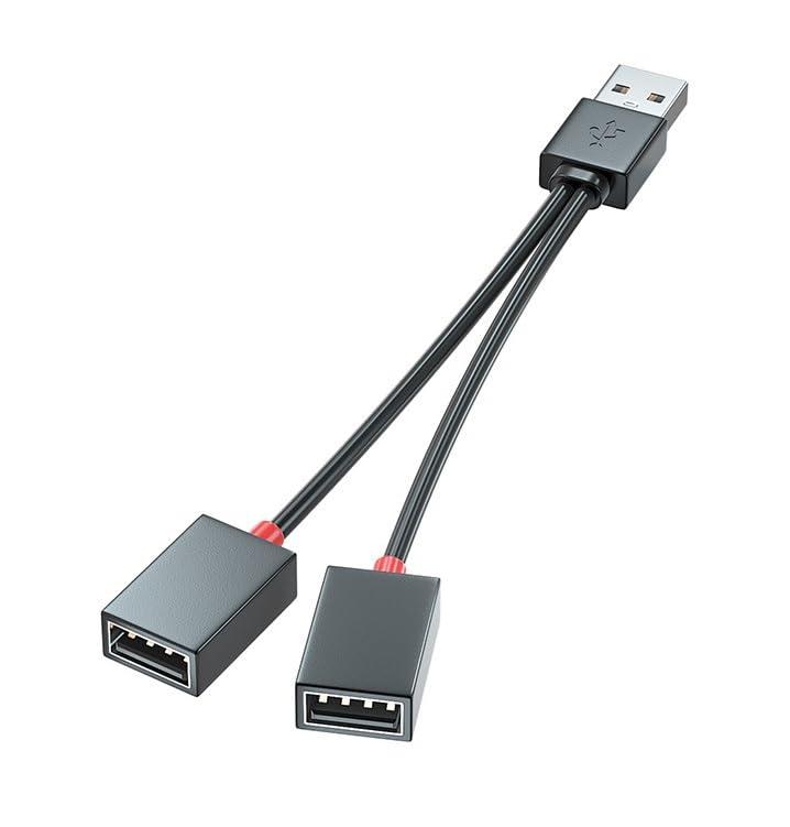 Sound Wave 3In1 USB電源ケーブル 3分岐ケーブル 三股コード 10cm (USBオス/USBメス×3) 給電・充電のみ 三又