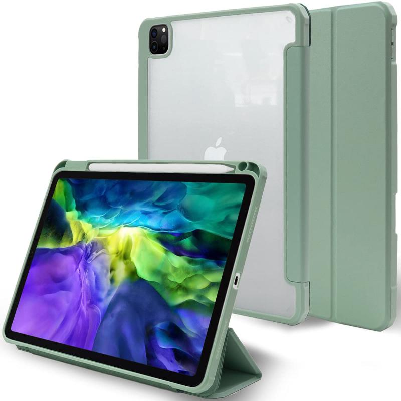 MS factory iPad Pro 2020 ケース 薄型 Apple Pencil ペンシル 収納 カバー 耐衝撃 ソフト フレーム 薄型 オートスリープ