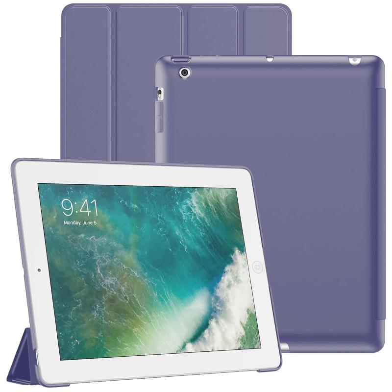 ipad 2 3 4 ケース(旧型) Mocamoro 軽量 自動スリープ対応 スタンド機能 シリコン スマートカバー 半透明 背面カバー 適用機種： ipad 2/iPad 3 /iPad 4