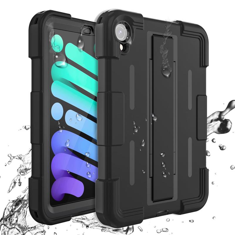 iPad 防水ケース 防水ケース アイパッドカバ IP68防水規格 耐衝撃 全面保護 スタンド機能 ストラップ付き アウトドア お風呂 キッチン 水場 作業場等にも活躍 アイパッド