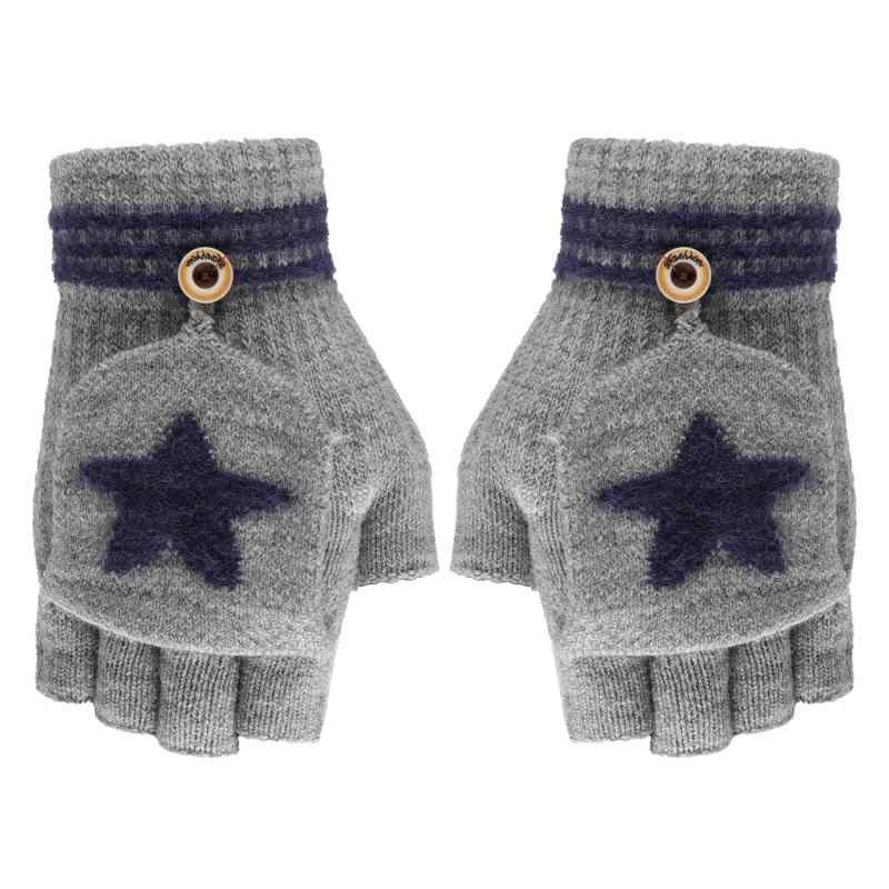 キッズ指なし手袋 ぬいぐるみニットグローブ ミトンカバー付き 子供用 男の子 女の子 ベビー パソコン対応 冬物 あったか 雪遊び 通園 通学 可愛い ファッション小物 指切り クリスマス 誕