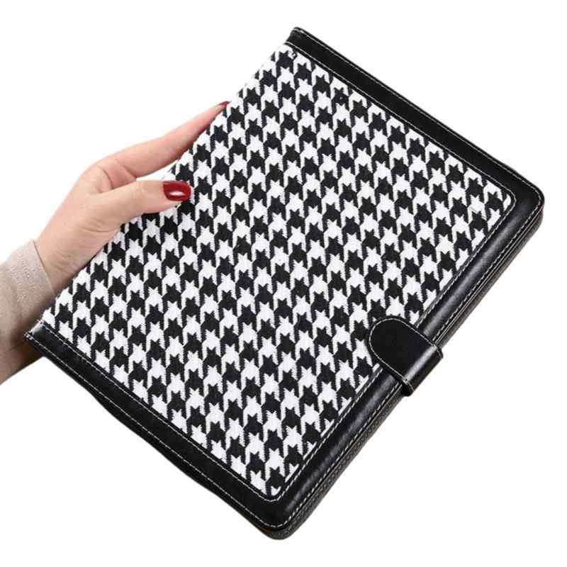 iPad 10 9 8 7 6 5 Air 6 5 4 Pro Mini 6 5 ケース 千鳥格子柄 ペン収納可能 ブック式 アイパッド カバー チェック 格子...