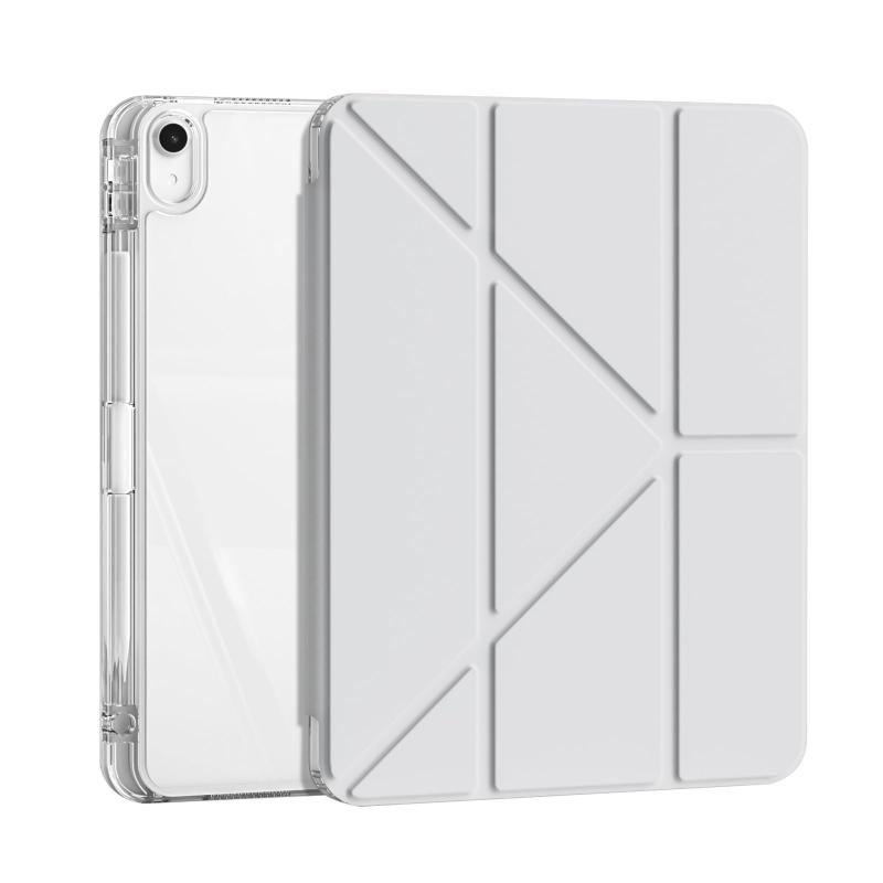 OwnestX iPad (A16) 第11/10世代(2025/2022)用 10.9インチ 三つ折りスタンド 横置＆縦置可能 アクリル材質 ipadスタンド Pencilホルダー付き 磁気吸着 軽量 極薄 折りたたみ 角度調整可能 三角形の構造 耐