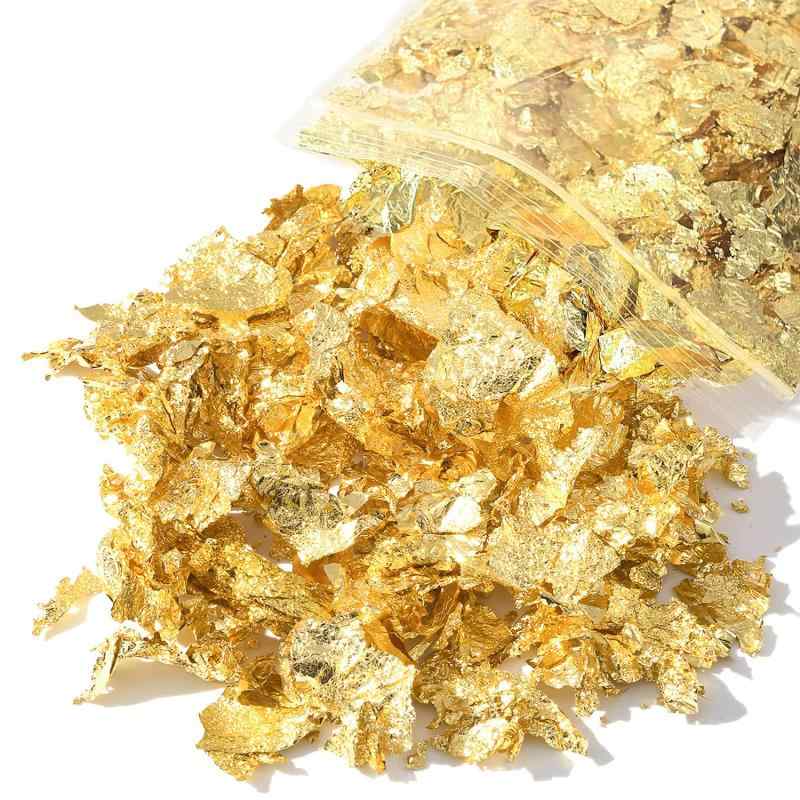 金箔 ヘア用 金箔 髪用金箔シート 爪用金箔シート 模造金箔 髪用金箔シート 成人式 飾り 金箔フレーク 模造金箔 フレーク 金箔 樹脂 絵画 DIY 工作 装飾 パーツ（5g）