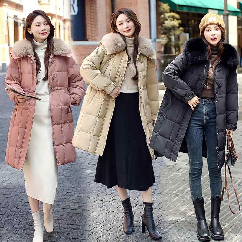 ダウンジャケット レディース 大きいサイズ 秋冬 韓国風 ファッション 暖かい ゆったり ナイロン ポリエステル 通勤 きれいめ ブラック ピンク系 カーキ