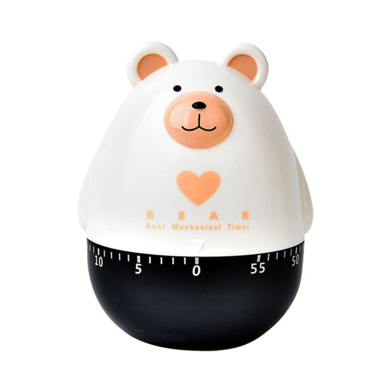 テムベアタイマー かわいいクマのタイマー電池不要 小さなデジタル時計 kitchen timer time management 回転式 クマ型 メカニカルタイマー キッチンタイマー キッチンの装飾 日の出目覚まし時計 子