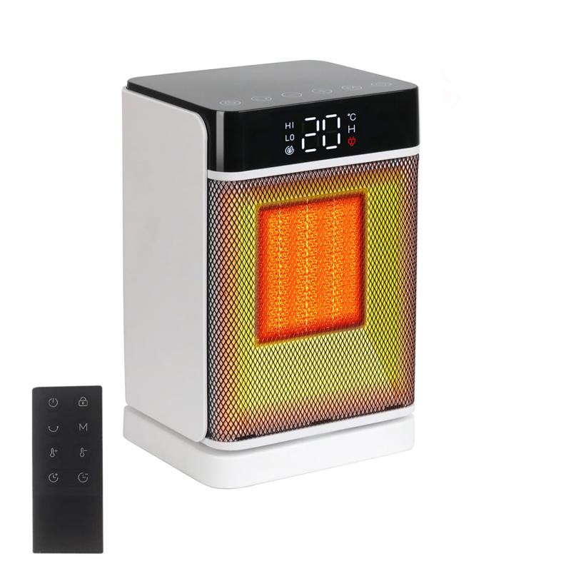 【2025革新型&LEDディスプレイ表示】 ヒーター 小型 セラミックヒーター 8W/900 ...